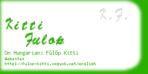 kitti fulop business card